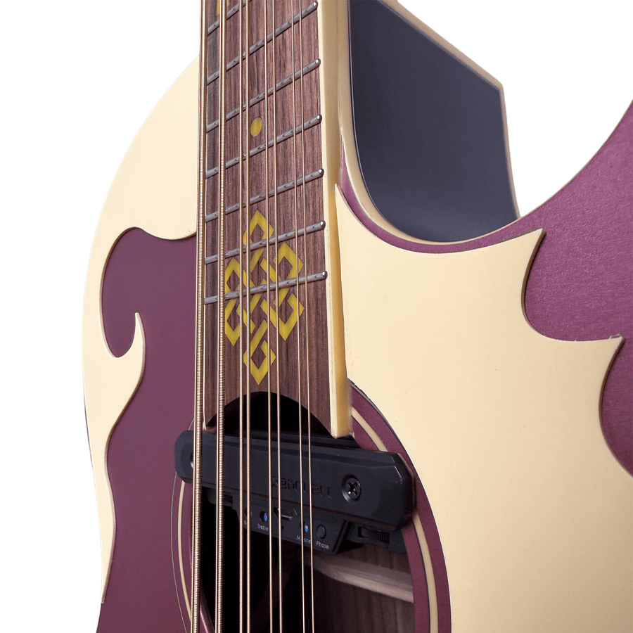 Karma Aztek BQ-BUR bajo quinto, Wine Red with hardshell case