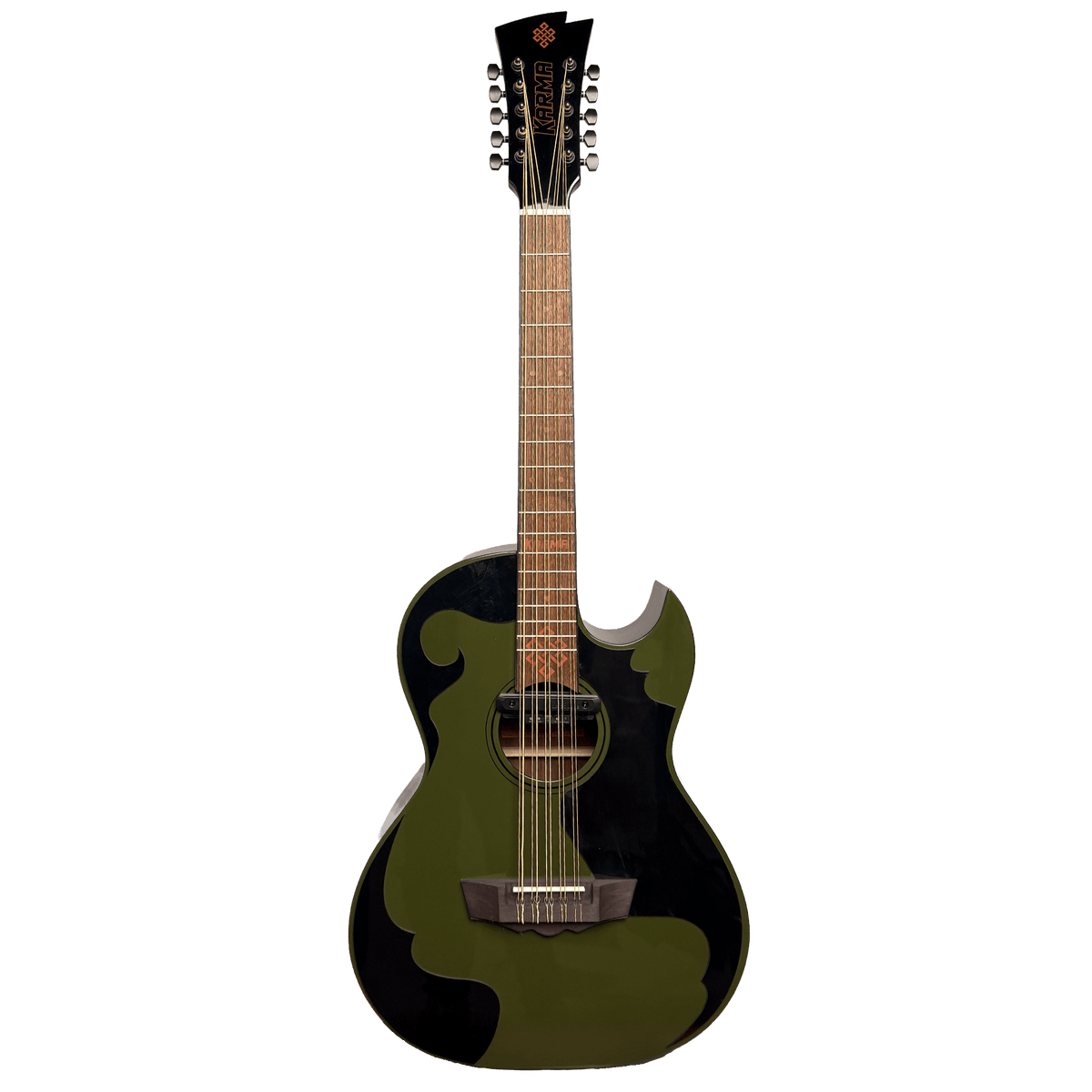 Bajo Quinto Karma Aztek BQ-OLV en Verde Olivo con estuche rígido