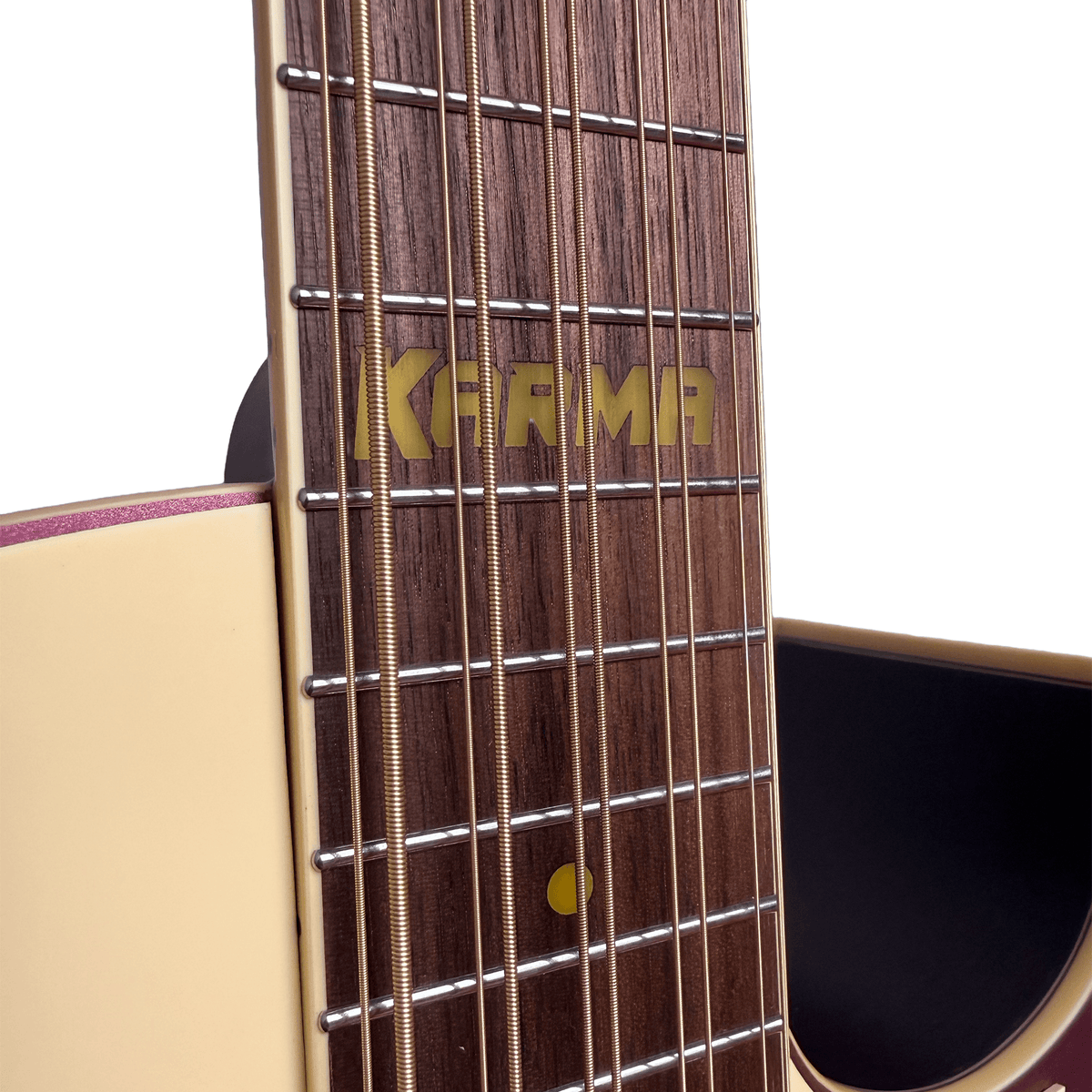 Karma Aztek BQ-BUR bajo quinto, Wine Red with hardshell case