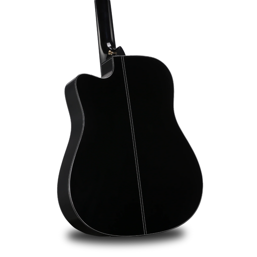 Guitarra Karma Lotus 6-BLK negra, tapa sólida (armonía)