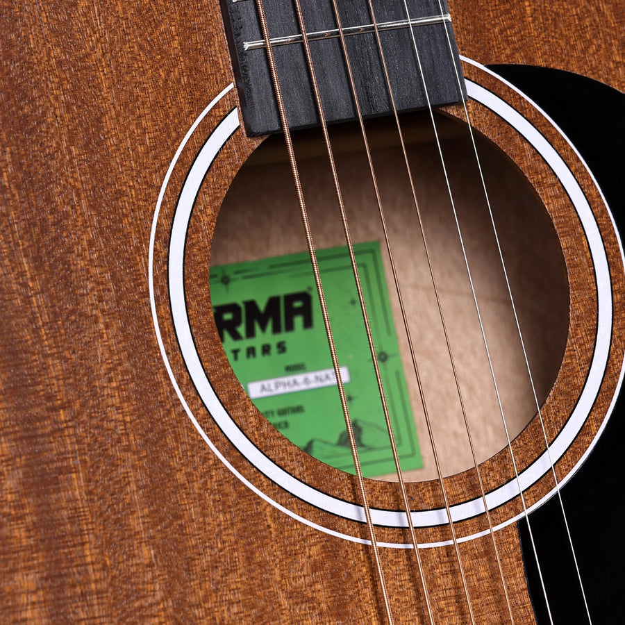 Karma Alpha 6-NAT 6-string guitar, satin natural mahogany