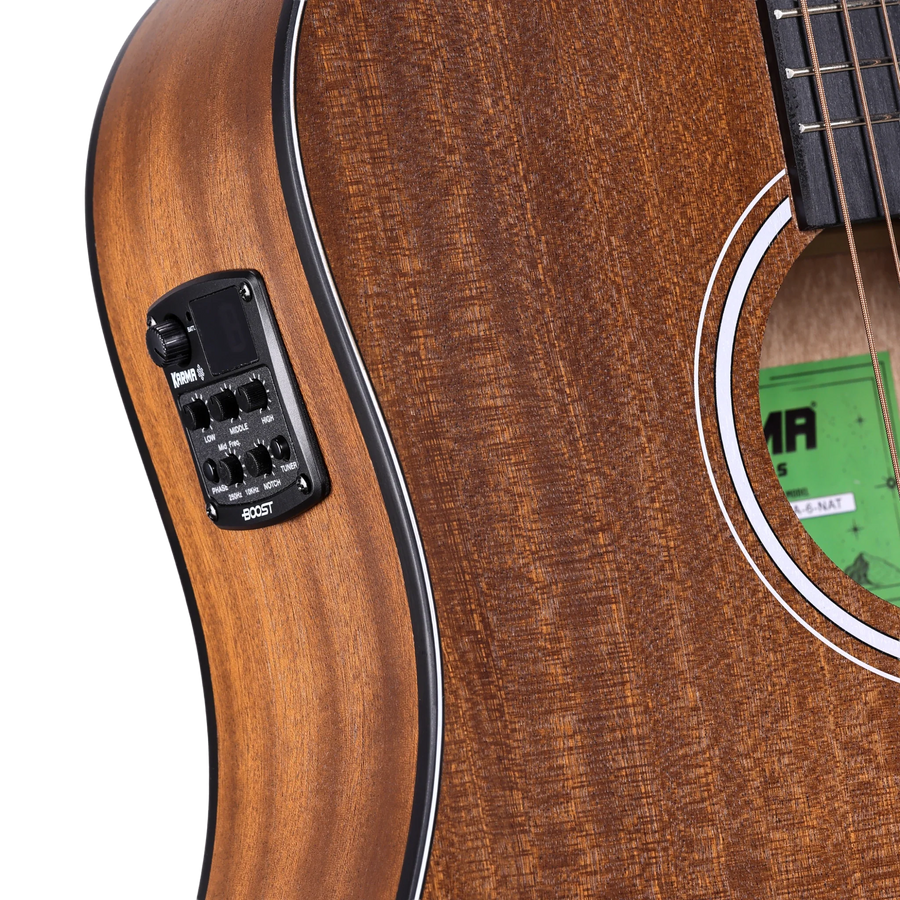 Karma Alpha 6-NAT 6-string guitar, satin natural mahogany