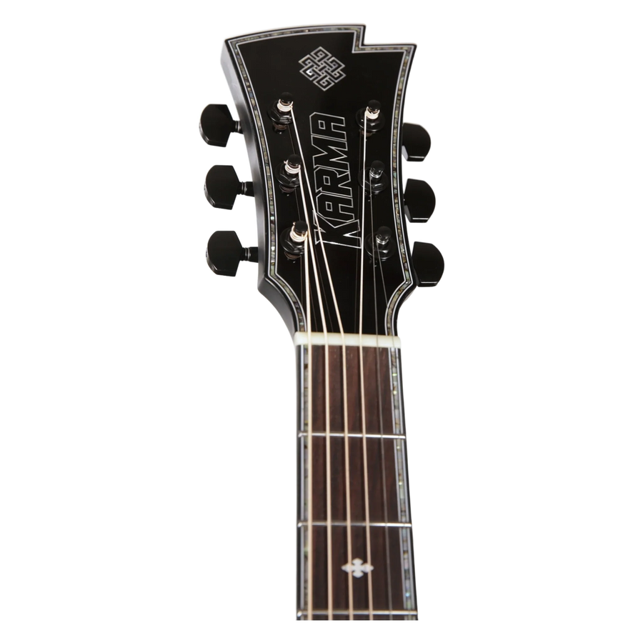 Karma Infinity 6-BLK, headstock front