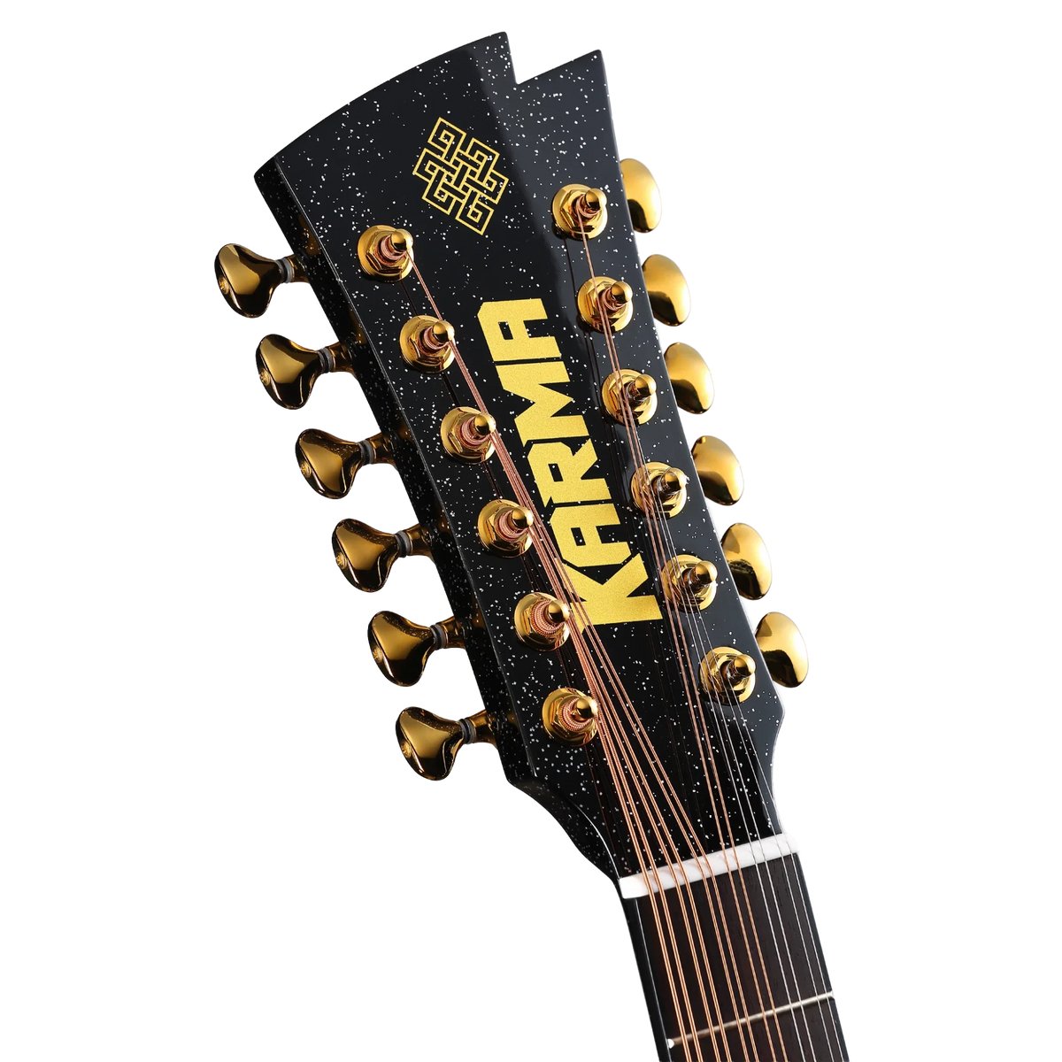 Karma Legend 12-BLK docerola, headstock detail