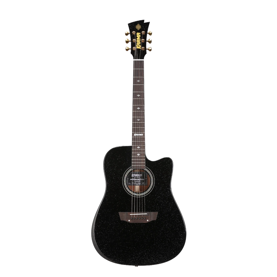 Guitarra Karma Legend 6-BLK (armonía), Negro Sparkle