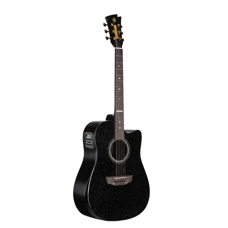 Guitarra Karma Legend 6-BLK (armonía), Negro Sparkle