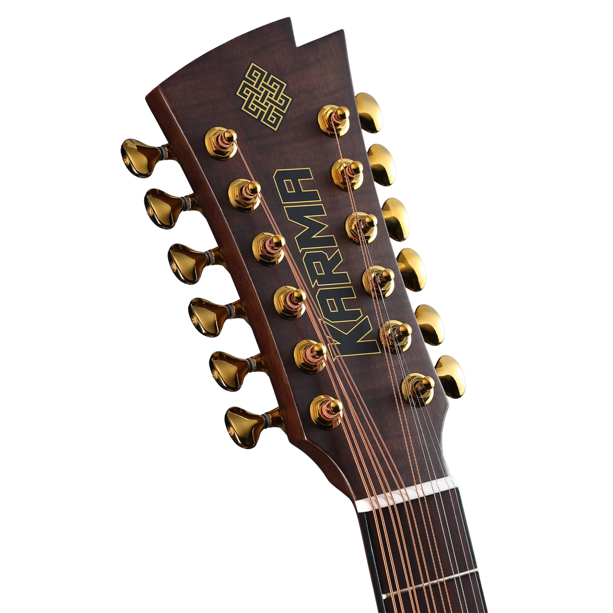Karma Lotus 12-AGD docerola, headstock detail