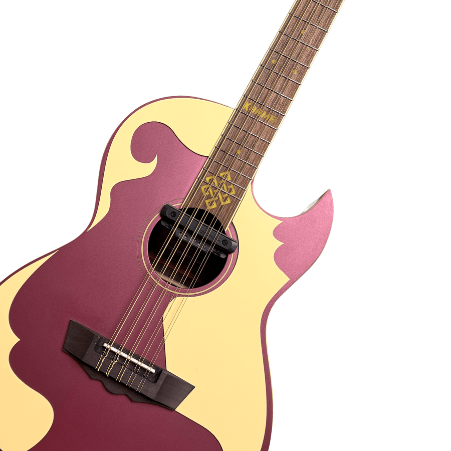 Karma Aztek BQ-BUR bajo quinto, Wine Red with hardshell case