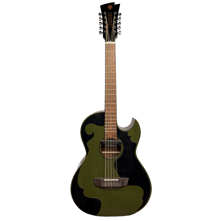 Bajo Quinto Karma Aztek BQ-OLV en Verde Olivo con estuche rígido