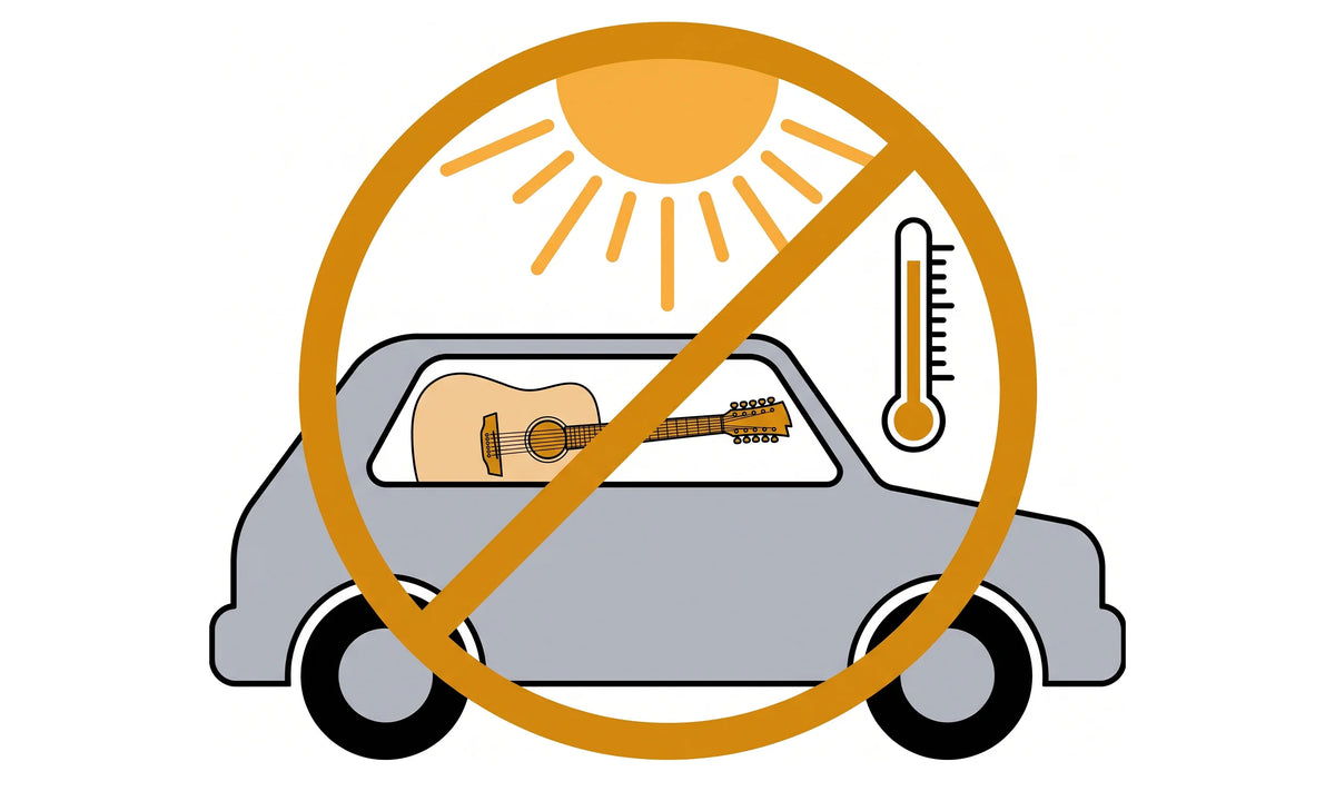 Cuidado de la guitarra: daño por calor excesivo