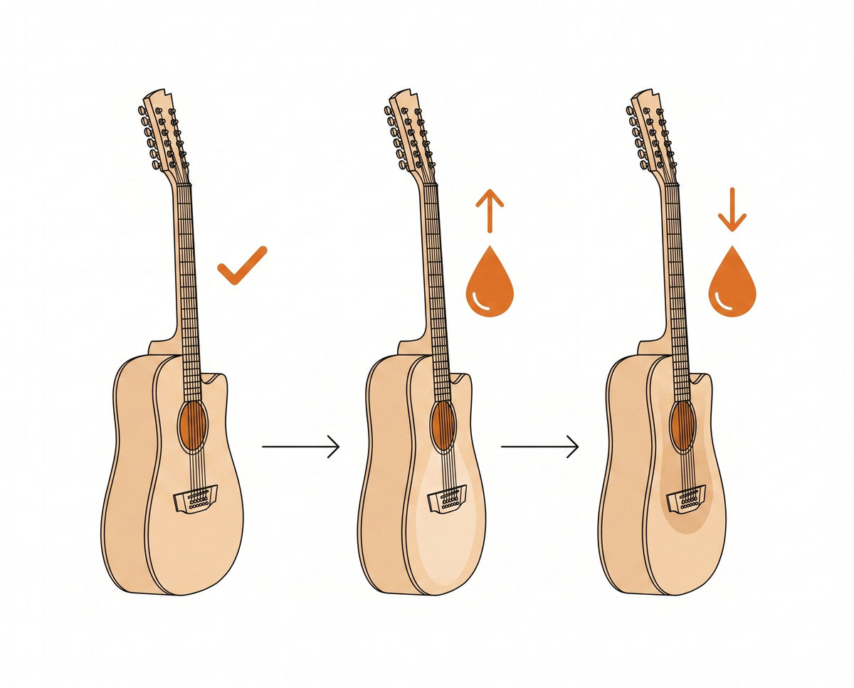 Cuidado de la guitarra: equilibrio de la humedad