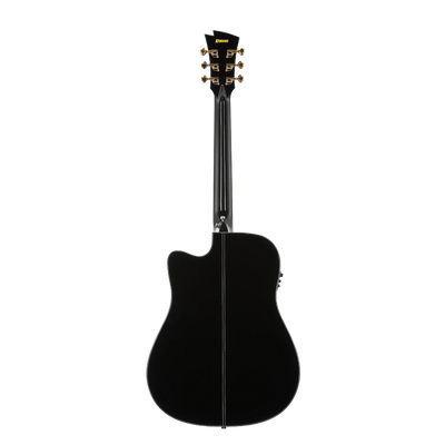 Guitarra Karma Lotus 6-BLK negra, tapa sólida (armonía)