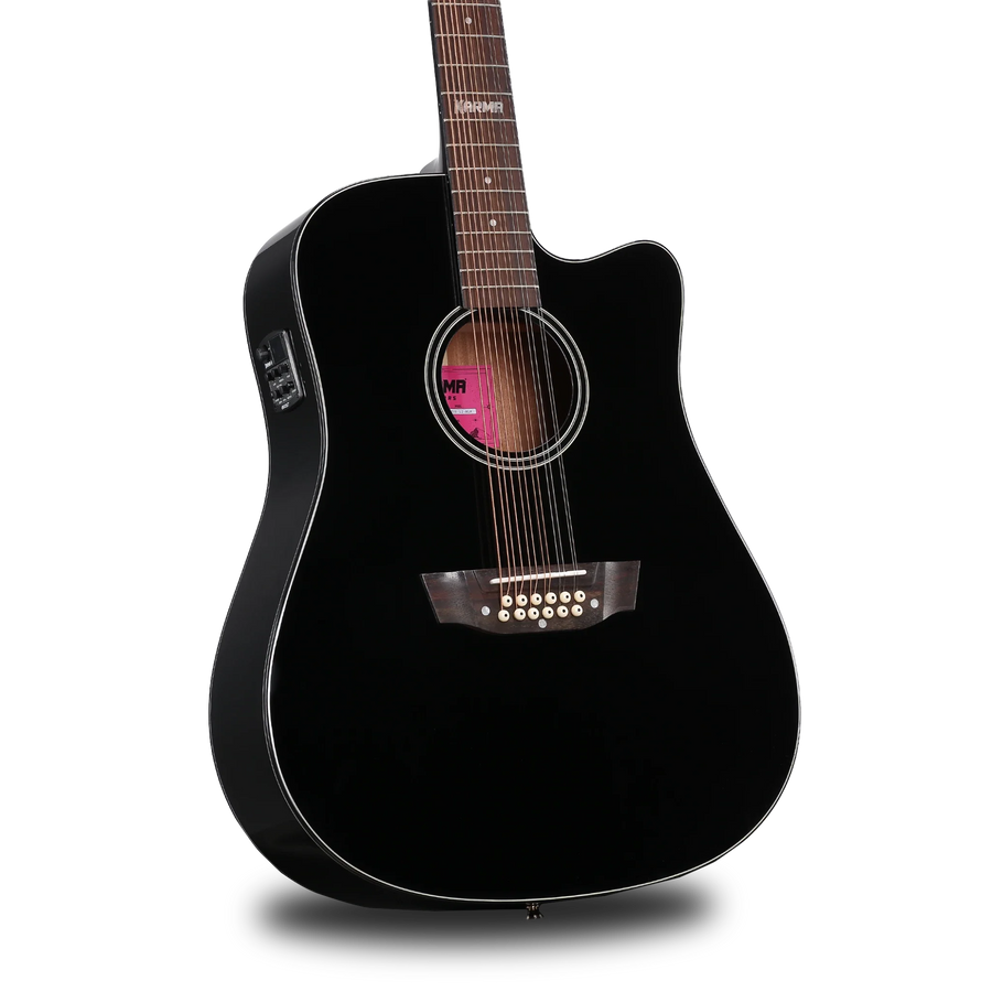 Docerola Karma Lotus 12-BLK negra, tapa sólida, Regional Mexicano
