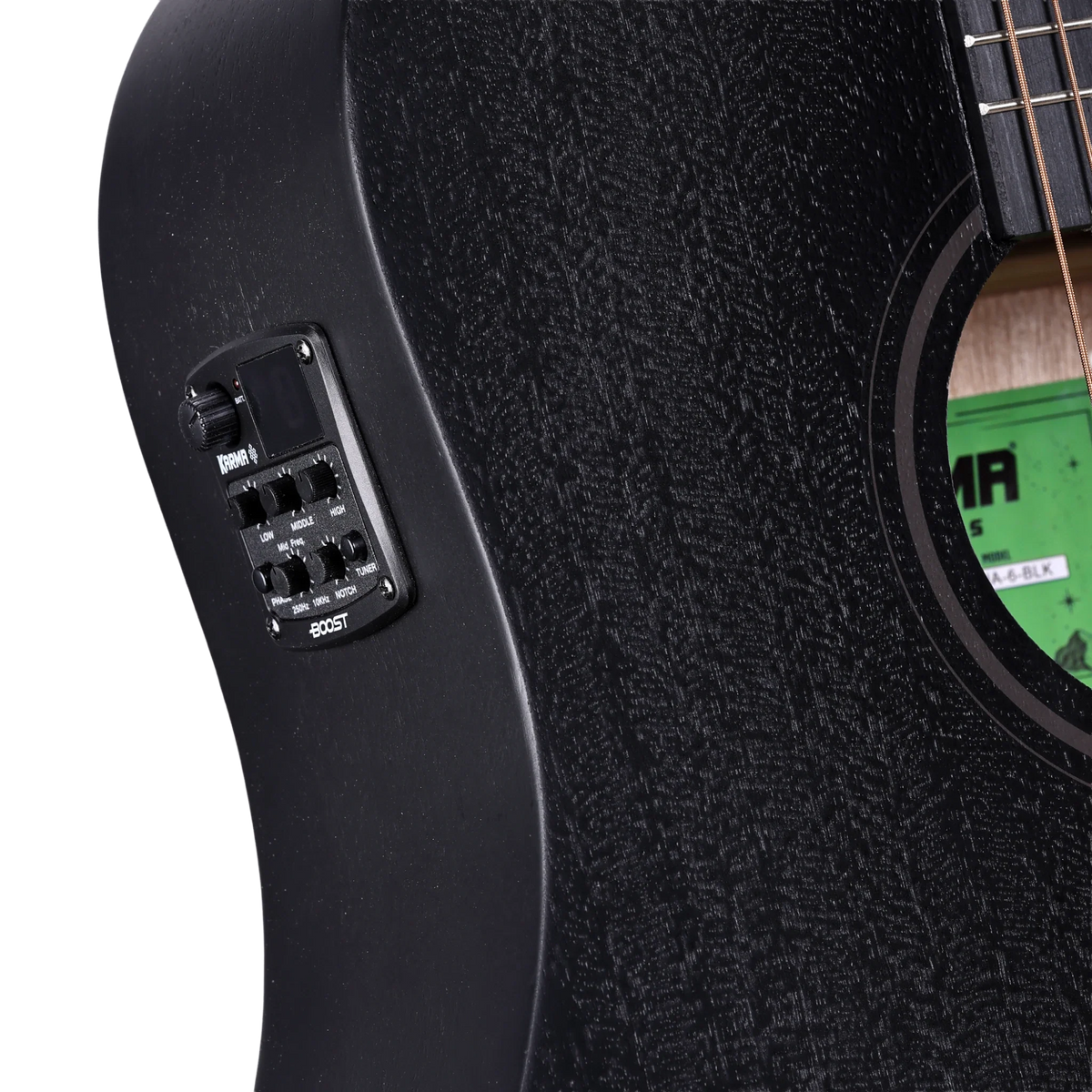 Karma Alpha 6-BLK 6-string guitar, satin black