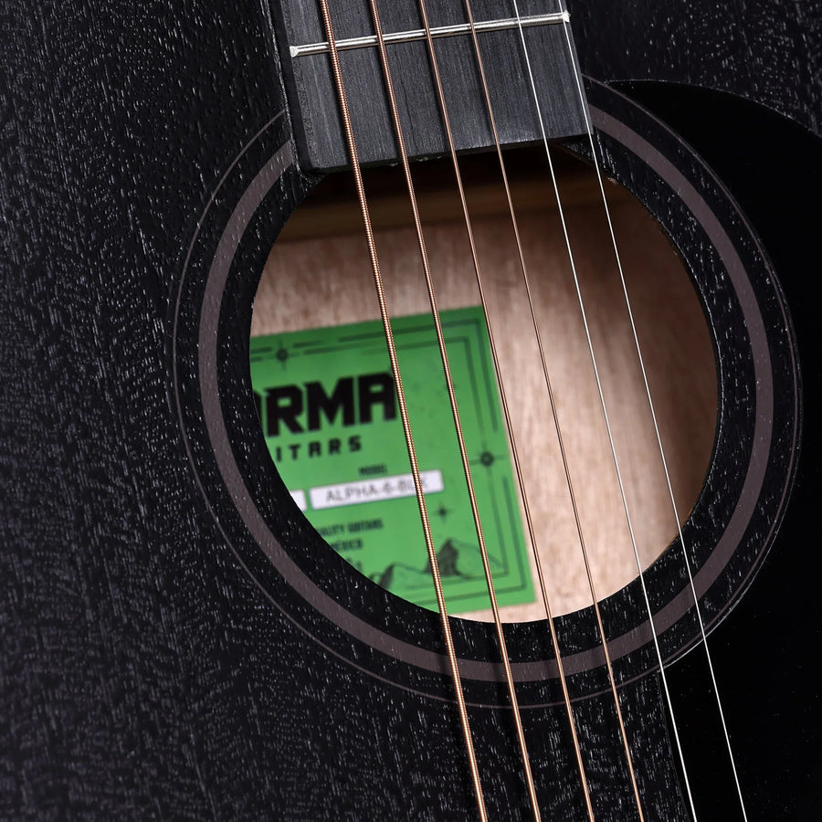Karma Alpha 6-BLK 6-string guitar, satin black