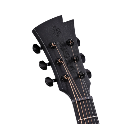 Karma Alpha 6-BLK guitar, headstock detail
