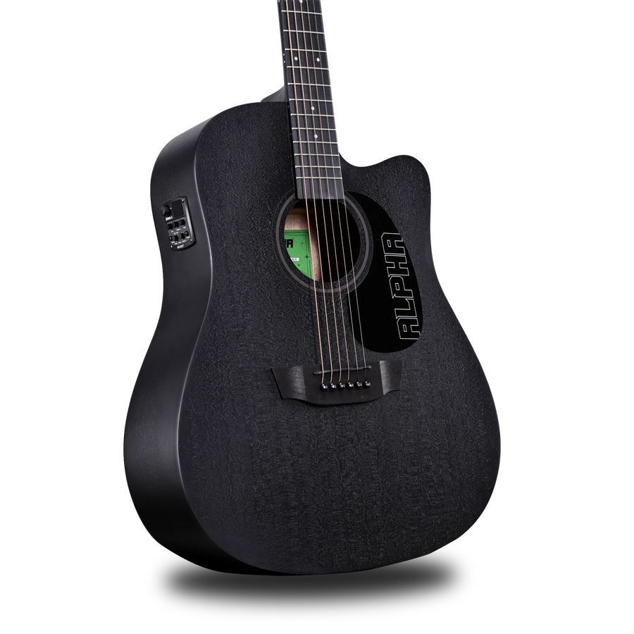 Karma Alpha 6-BLK 6-string guitar, satin black