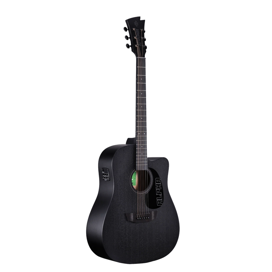 Karma Alpha 6-BLK guitar, top detail