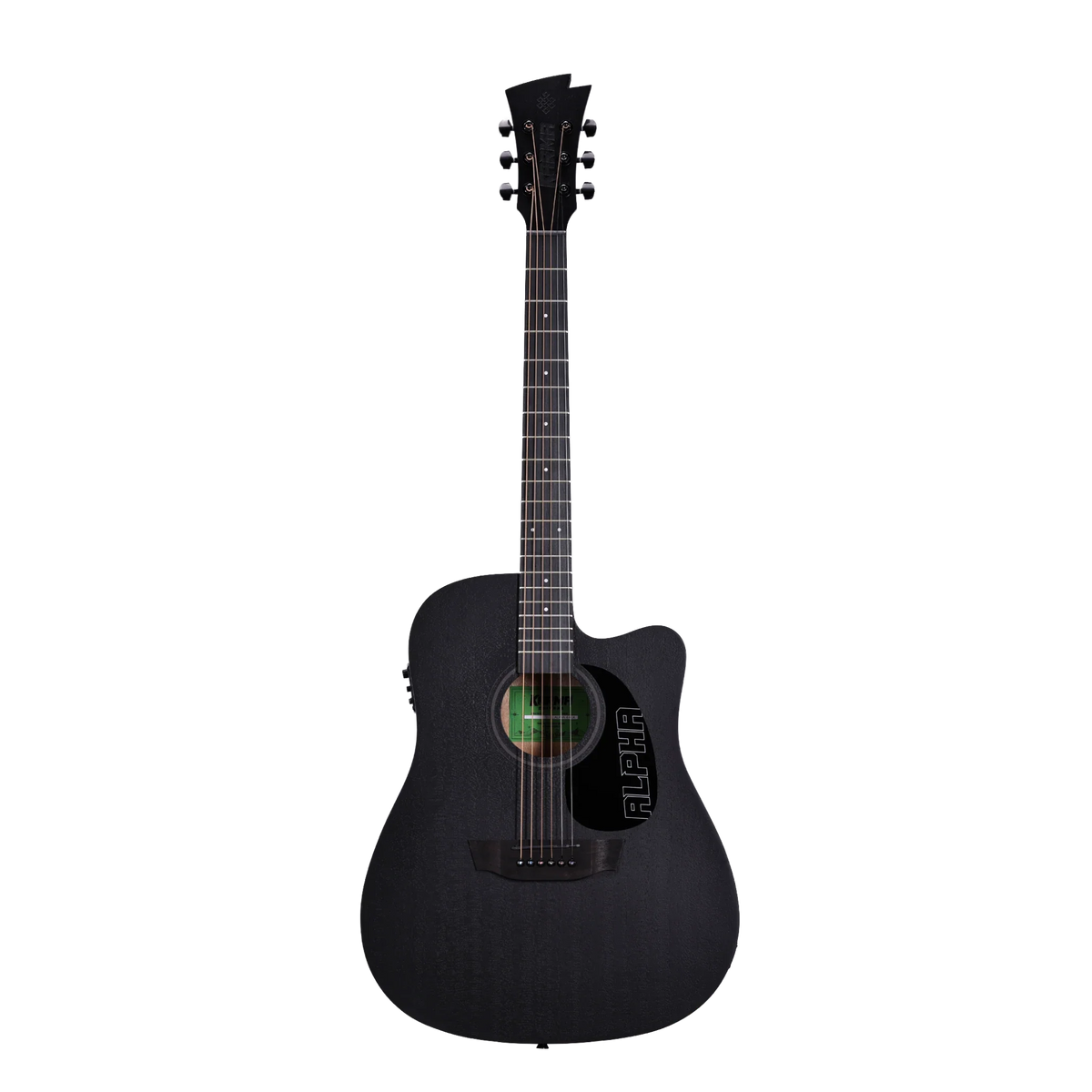 Karma Alpha 6-BLK guitar, front view