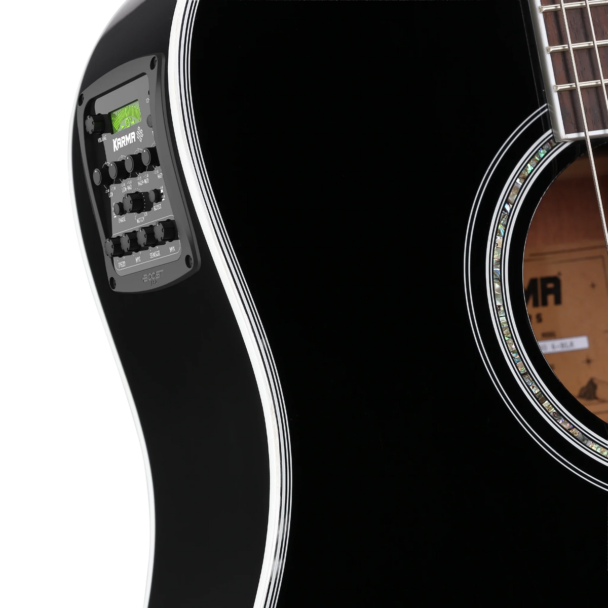 Karma Enso 6-BLK 6-string guitar, black, Pro Series